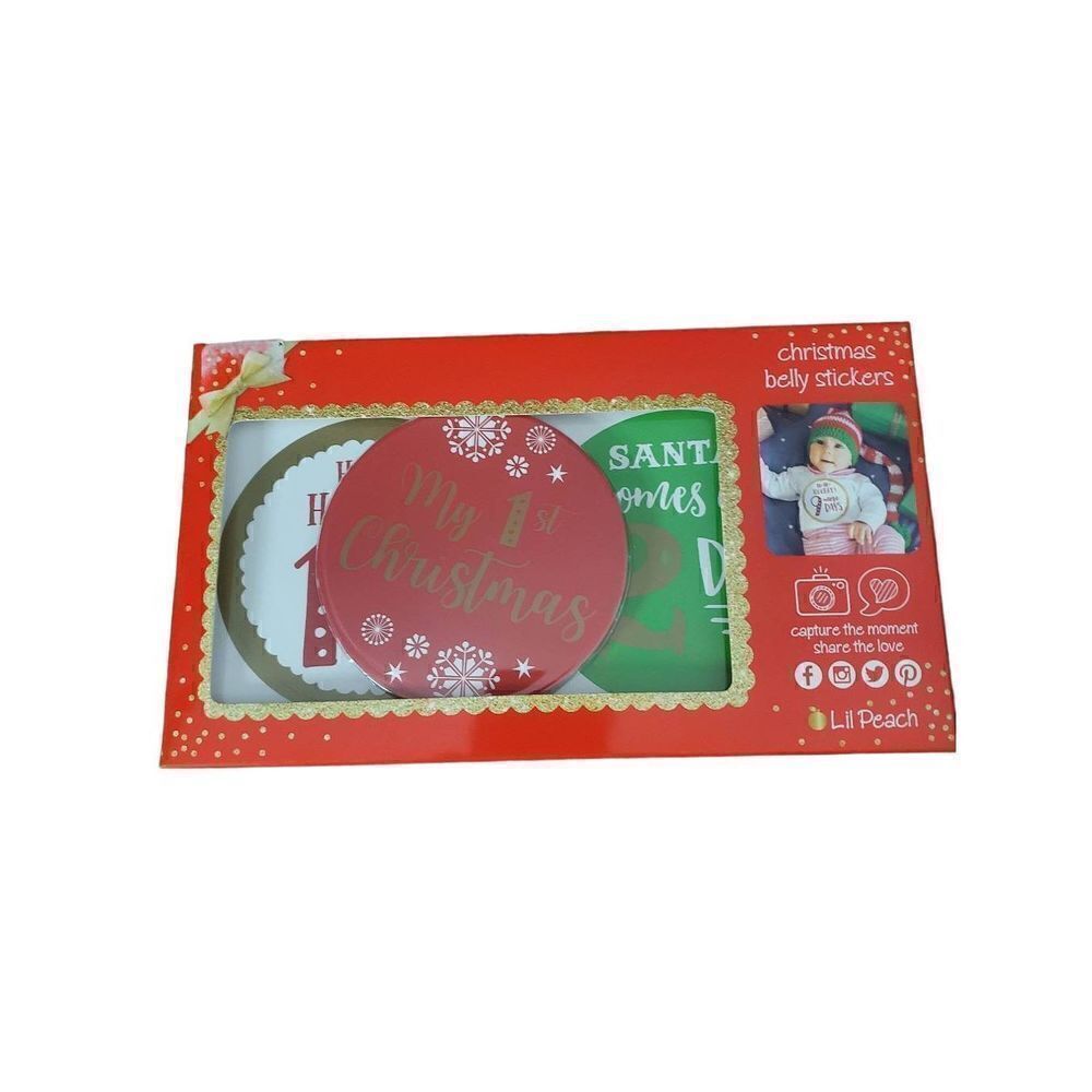 NEW LIL PEACH CHRISTMAS BELLY STICKERS